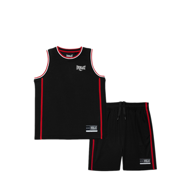 Everlast Boy's Basketball Shorts - Black/Red