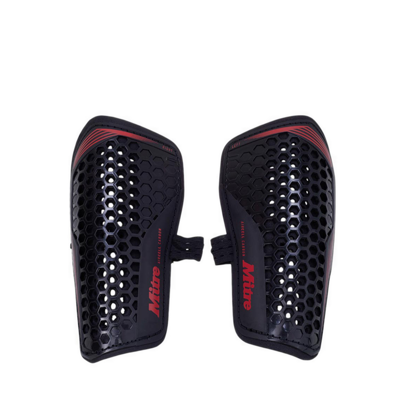 Mitre Unisex Football Slip Shin Guards - Black