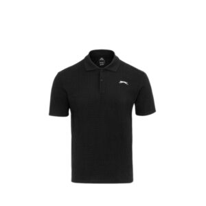 Slazenger Men's Golf Short Sleeve Performance Polo Shirts - Black