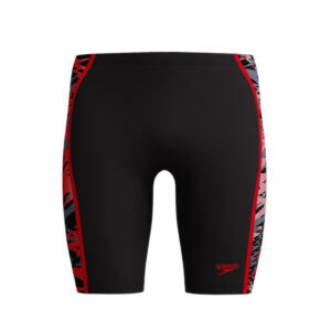 Speedo Mens Hyperboom Splice Jammer - Anthracite / High Risk Red