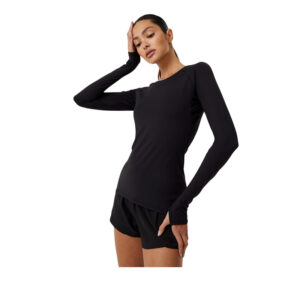 Usa Pro Women's Training Long Sleeve Performance T-Shirts - Black
